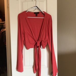 plus size pink crop top